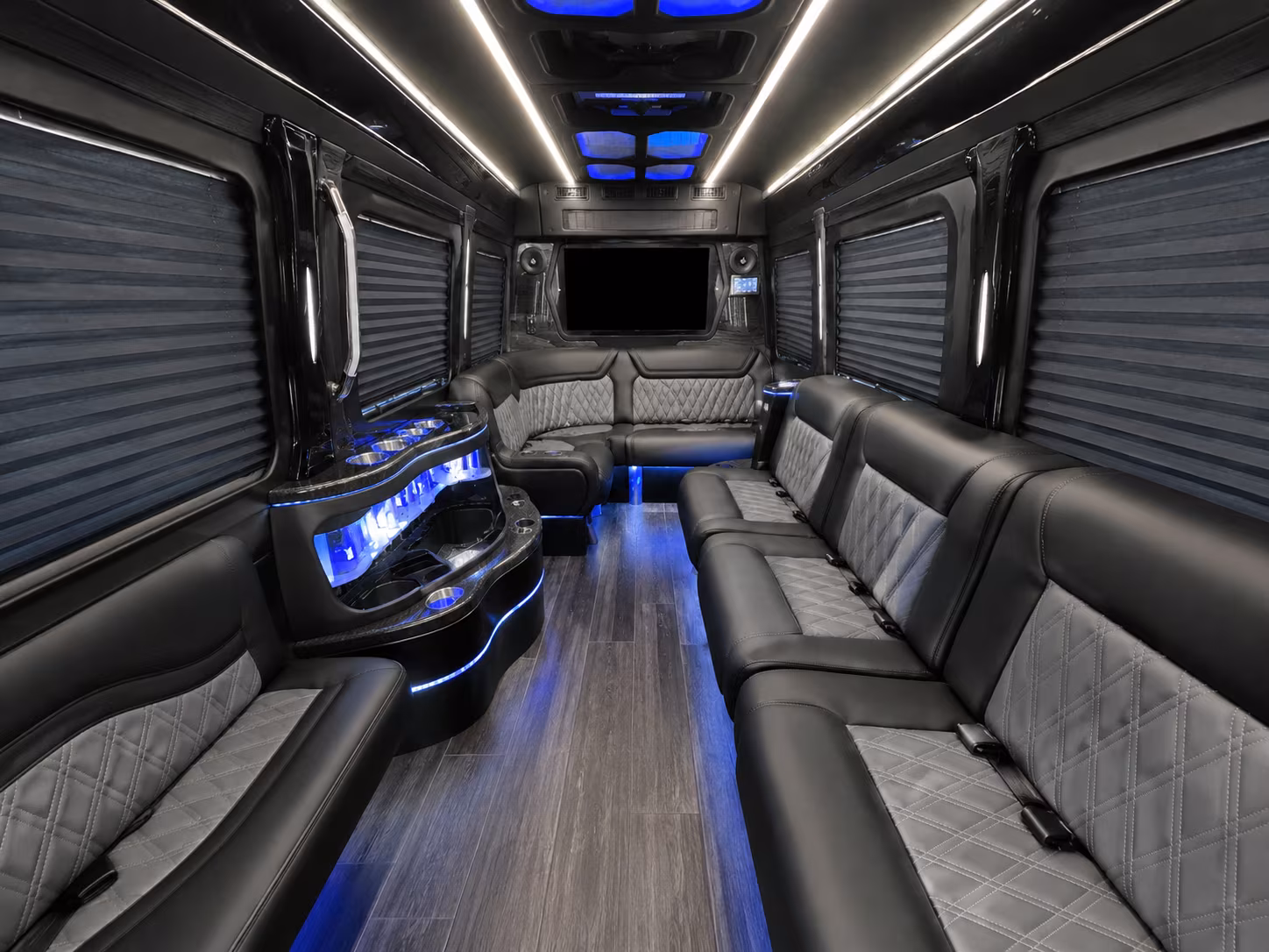 homestead 50 passenger party bus inside