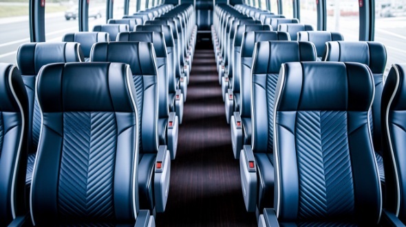 50 passenger charter bus inside coral springs