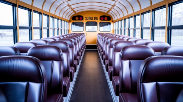 school bus rental interior miami